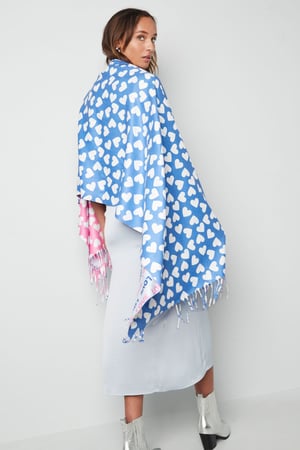 Scarf with double print - orange-pink h5 Picture3